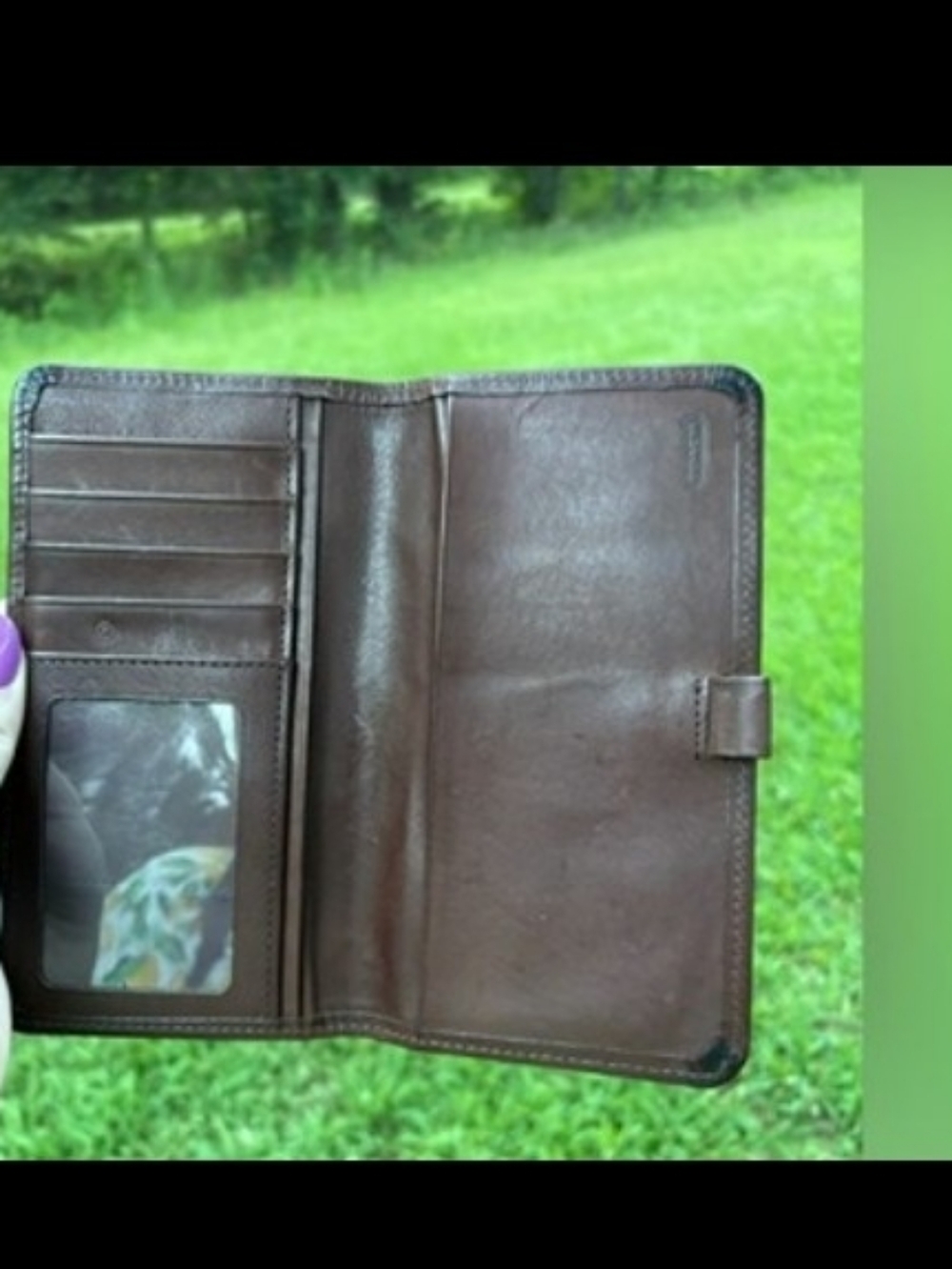 Coach Brown Leather Continental Wallet - Picture 4 of 7